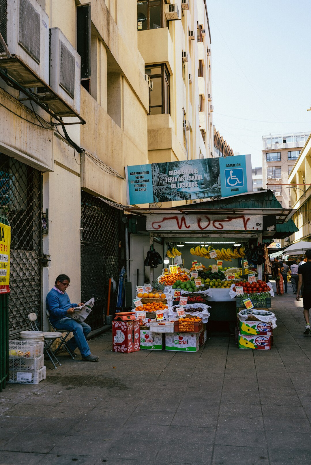 busy market in santiago